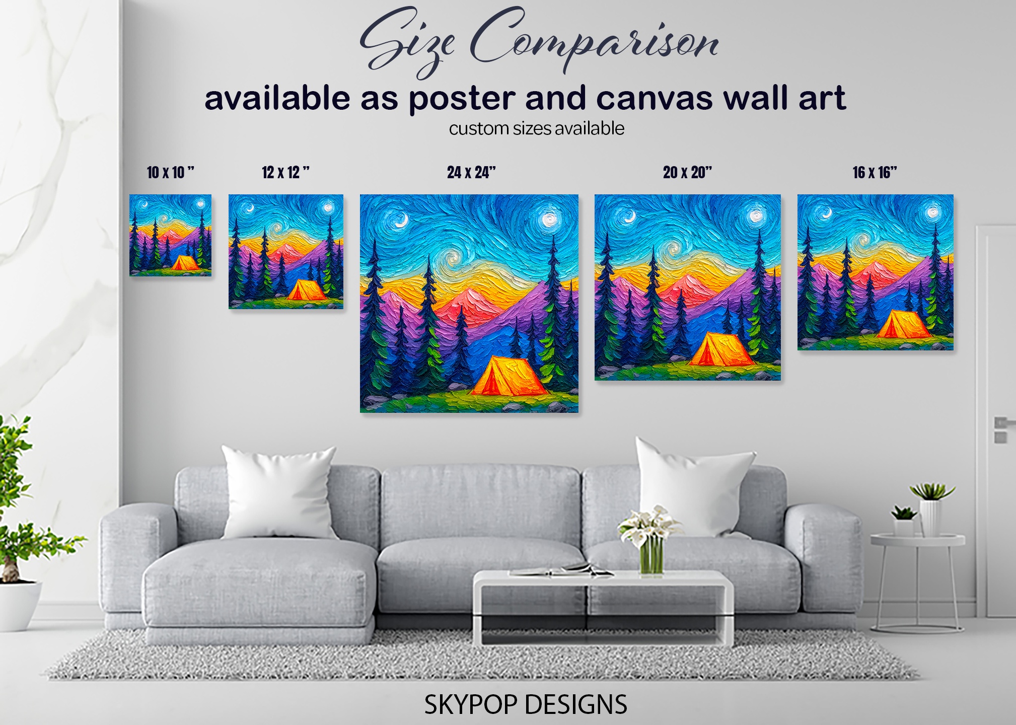 7.jpg Starry Night Camping Art