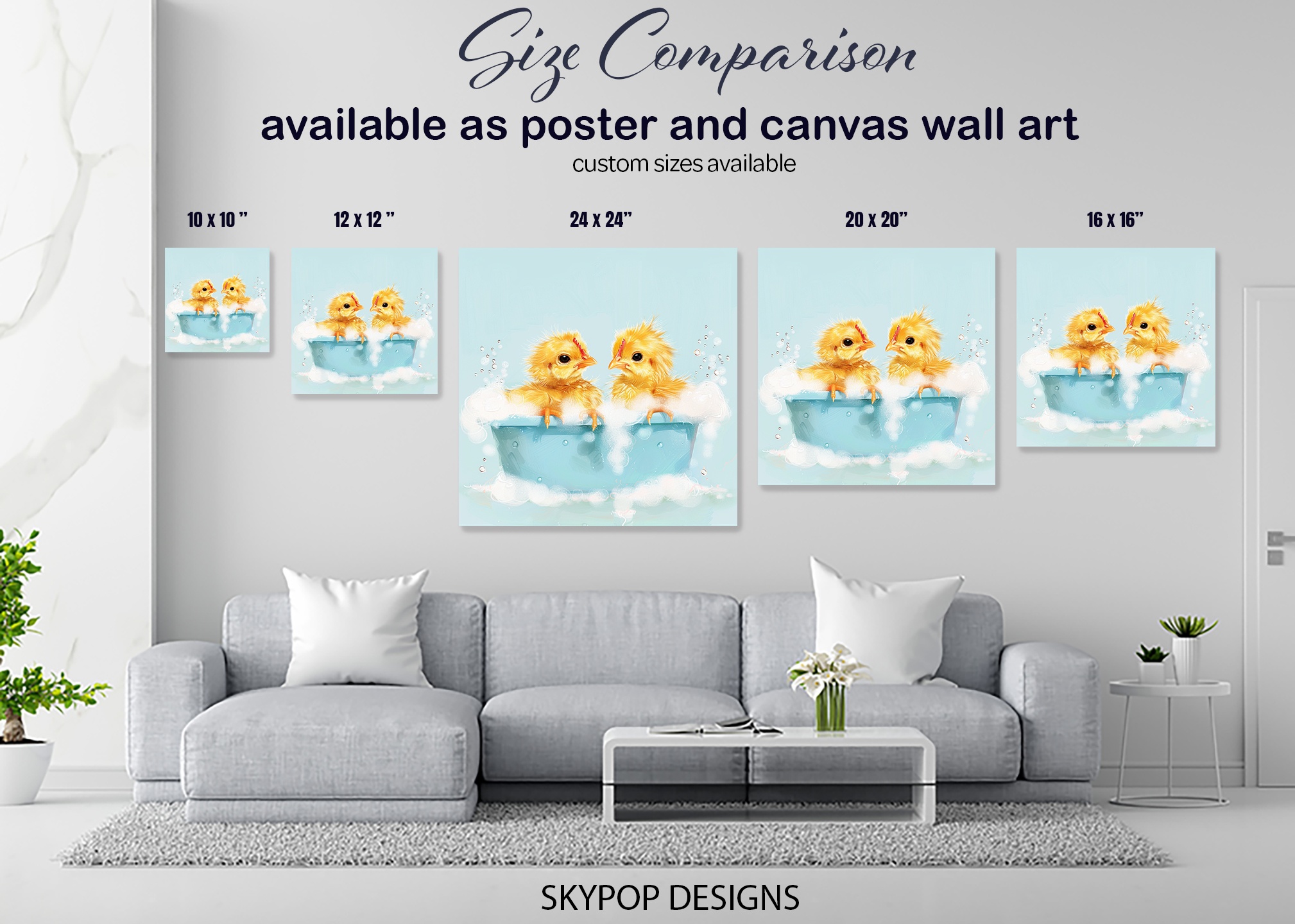 7.jpg Baby Chicks Bath Time Art