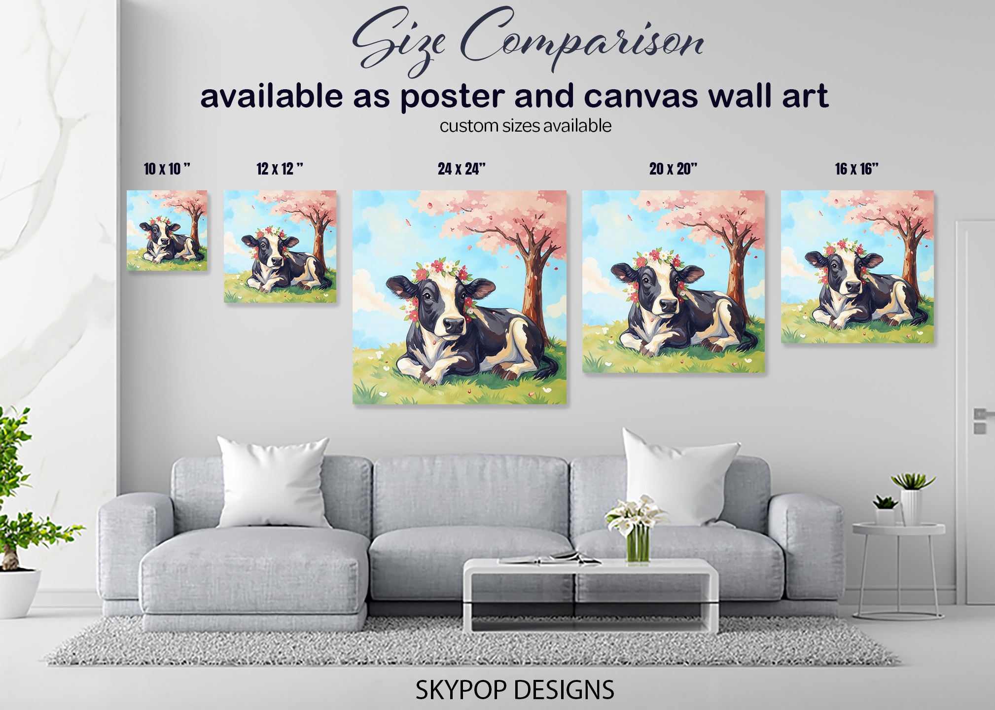 7.jpg Cow Floral Art