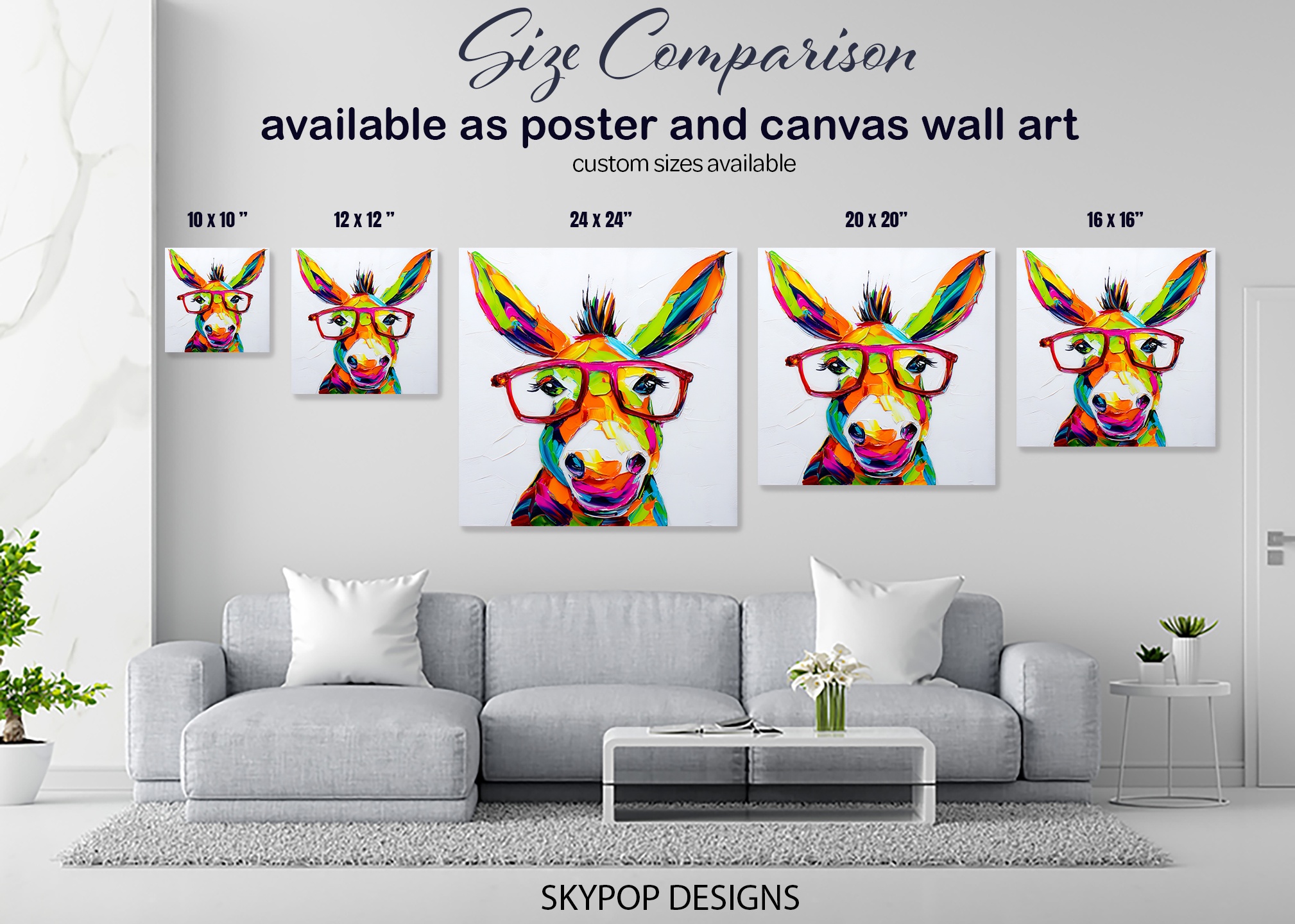 7.jpg Colorful Donkey Art