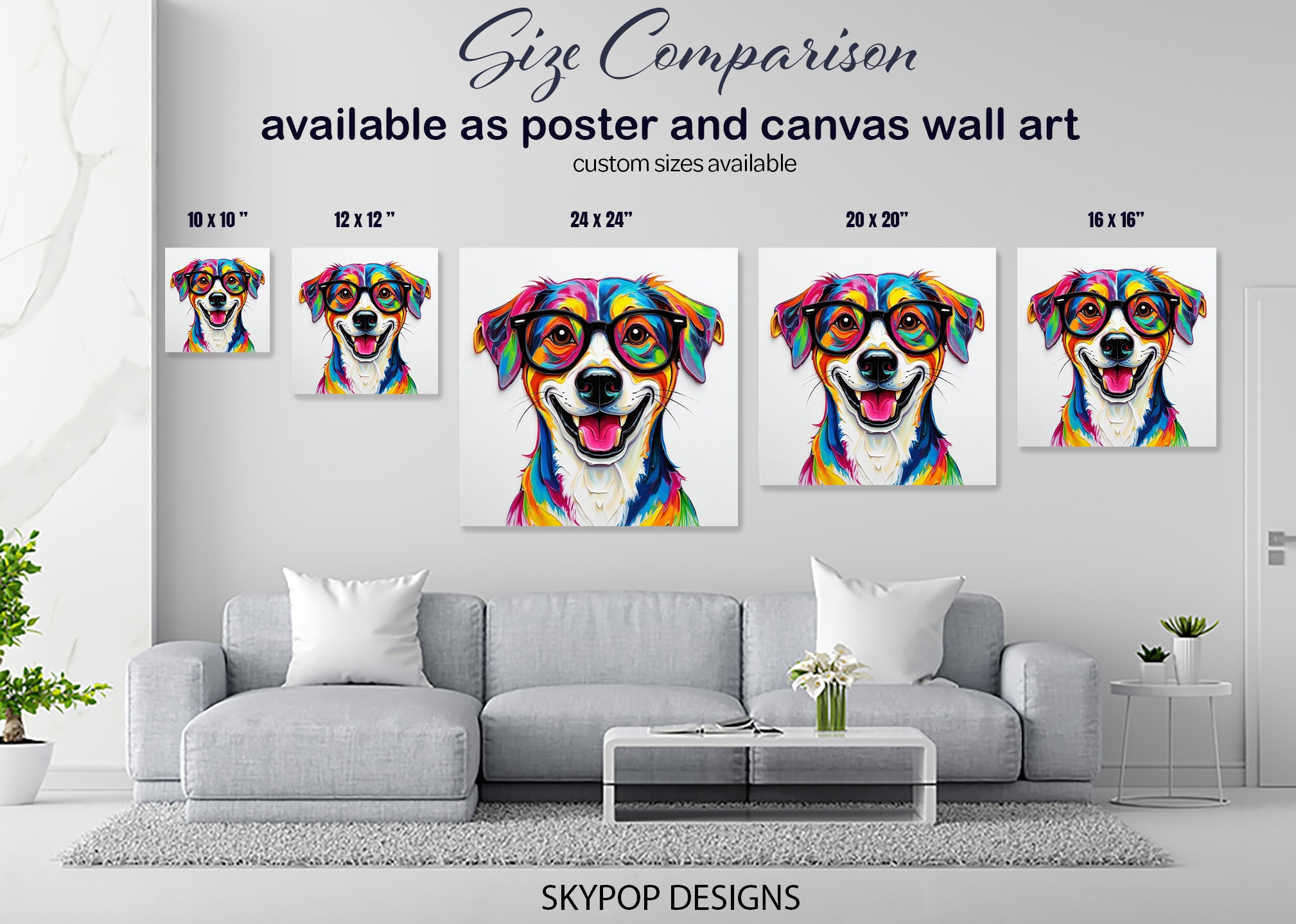 7.jpg Colorful Dog Glasses Art