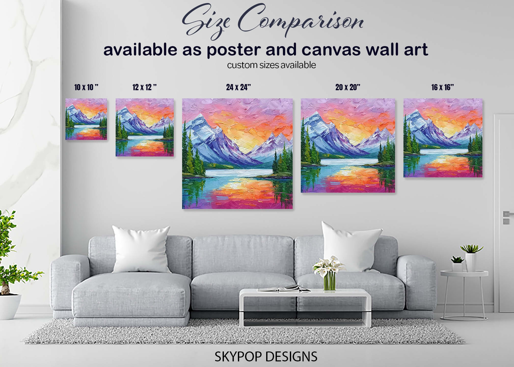 7.jpg Mountain Sunset Lake Art