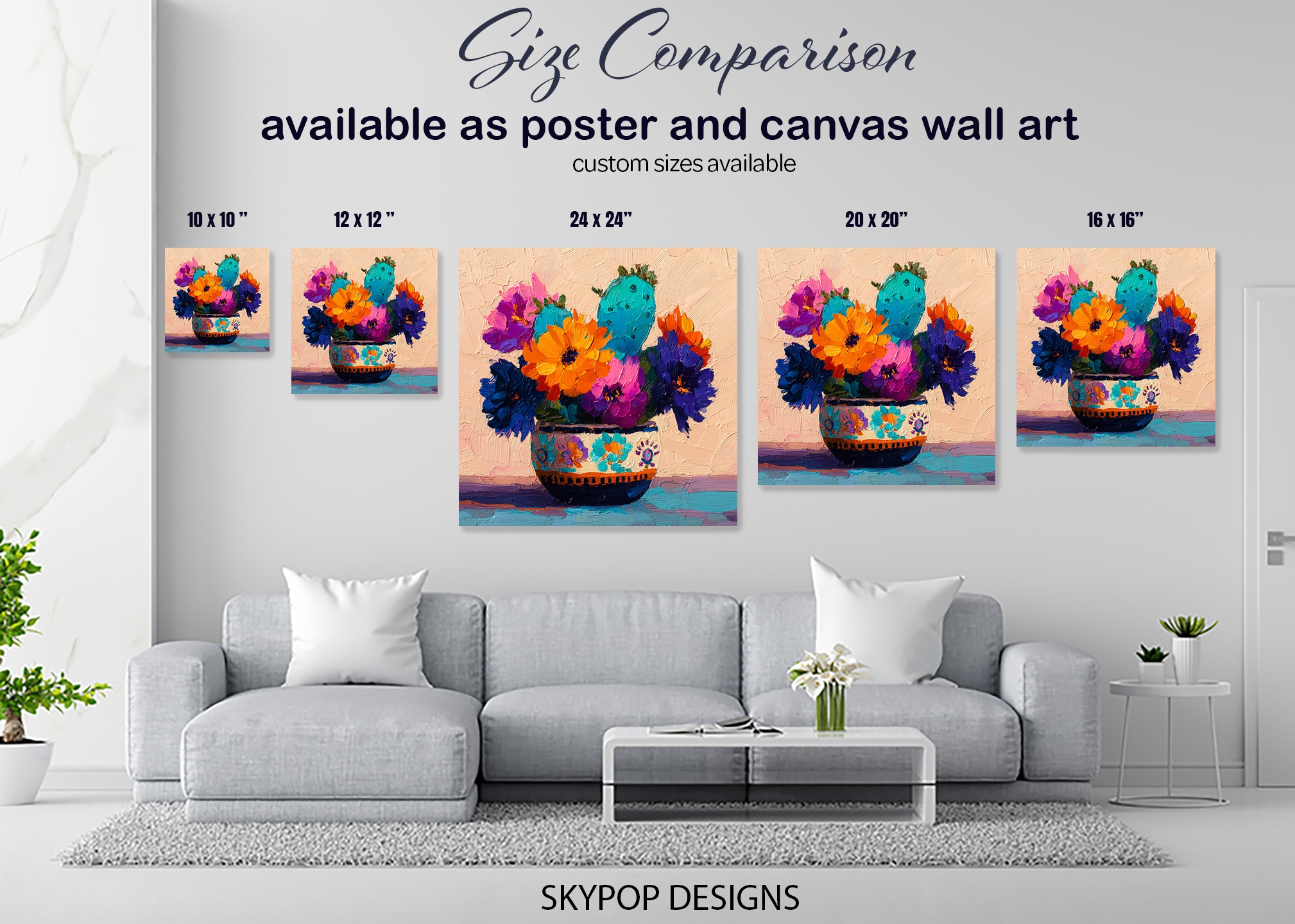 7.jpg Vibrant Cactus Bouquet Art