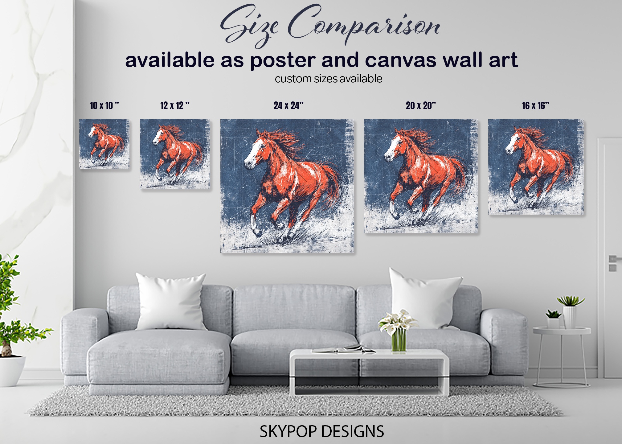 7.jpg Galloping Red Horse Art