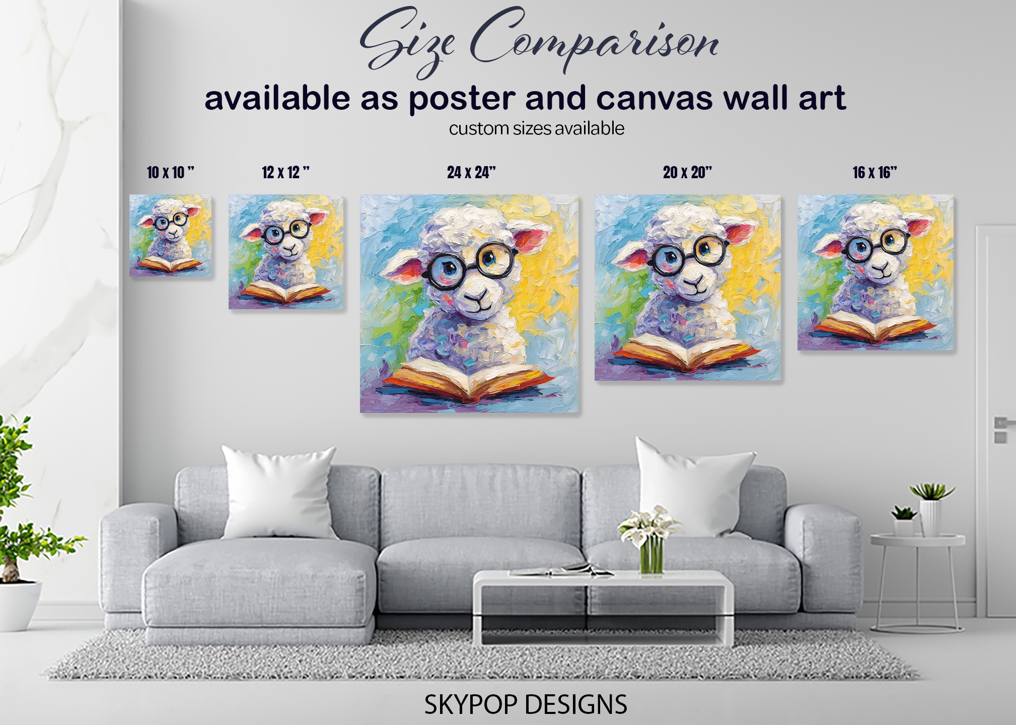 7.jpg Sheep Reading Art