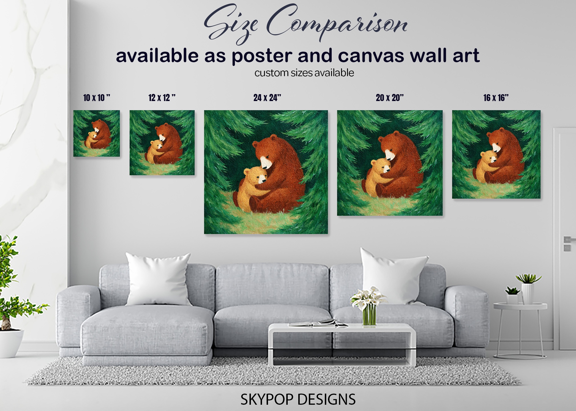 7.jpg Mother and Baby Bear Art