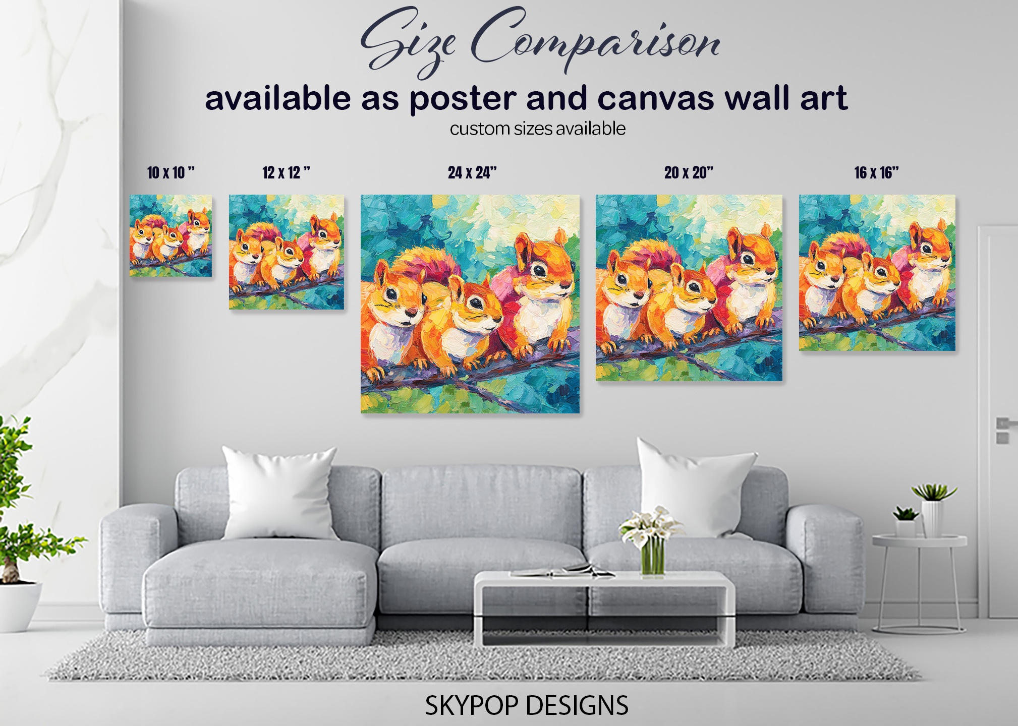 7.jpg Squirrel Trio Art