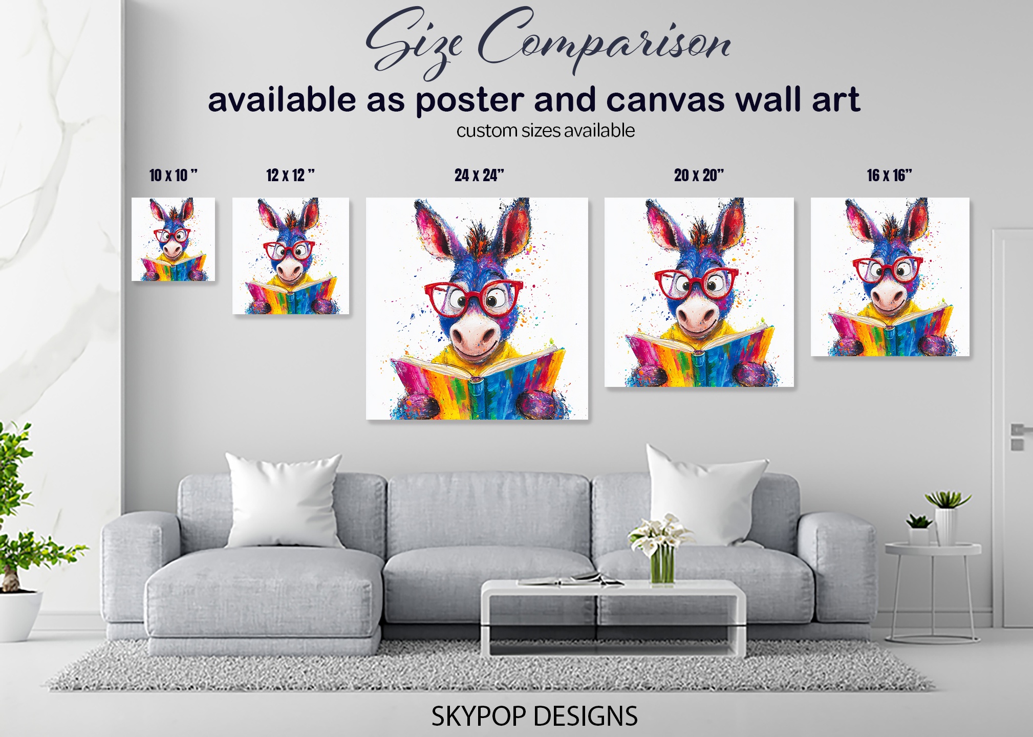 7.jpg Colorful Donkey Art