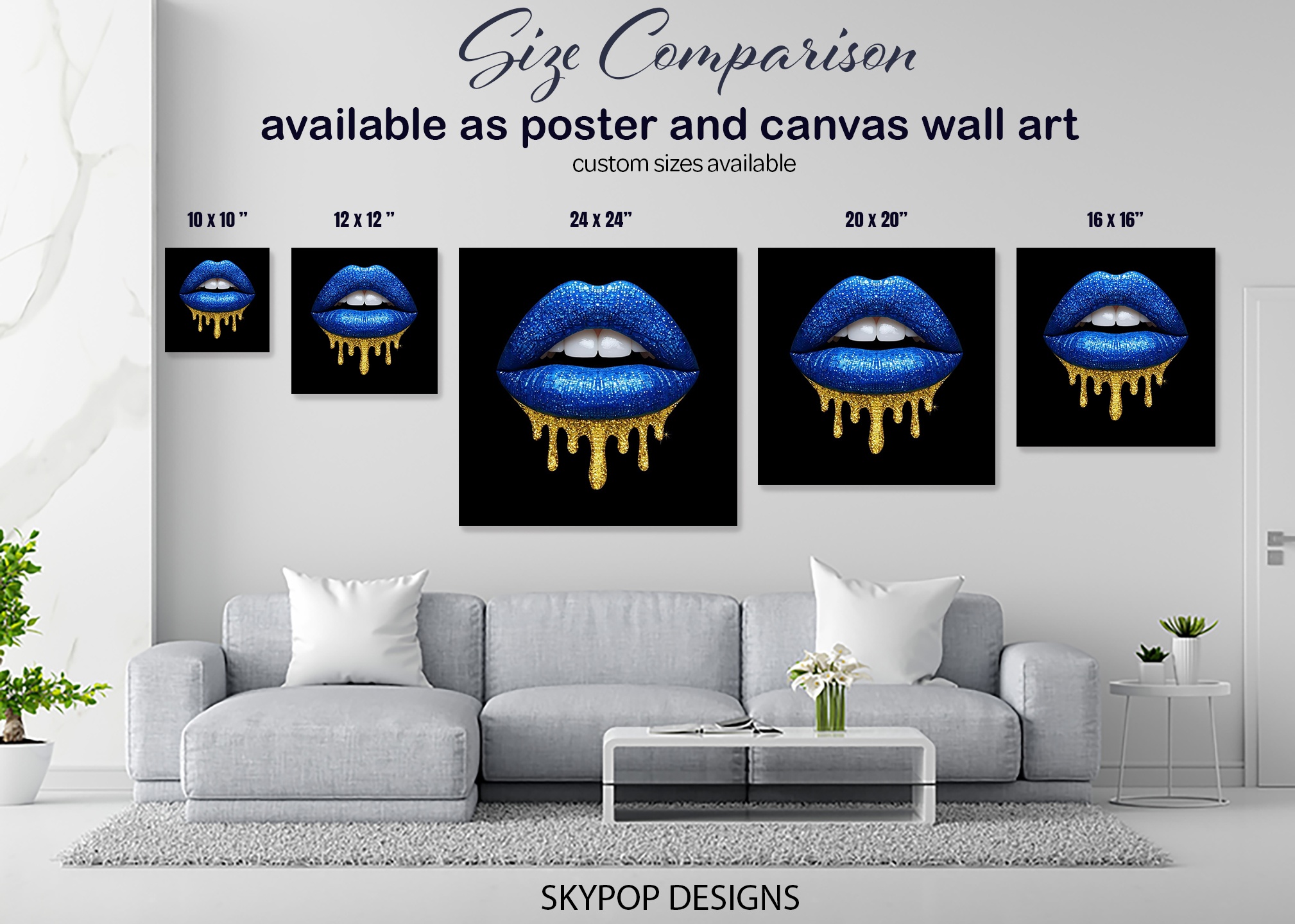 7.jpg Glittery Blue Lips Art