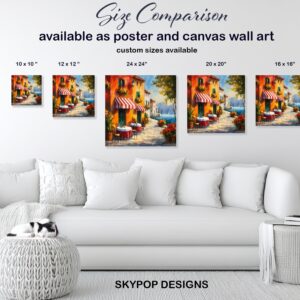 Italian Cafe Lakeside View Art