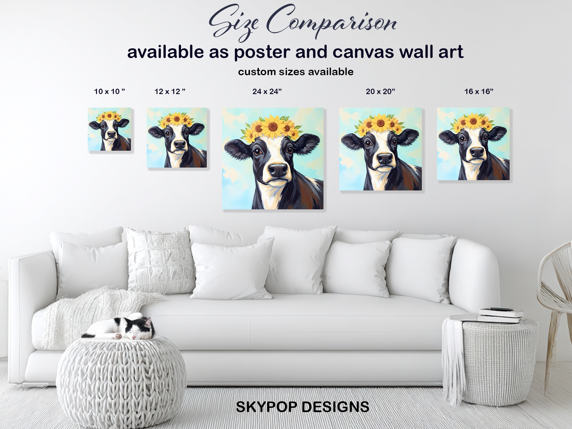 7.jpg Sunflower Cow Art