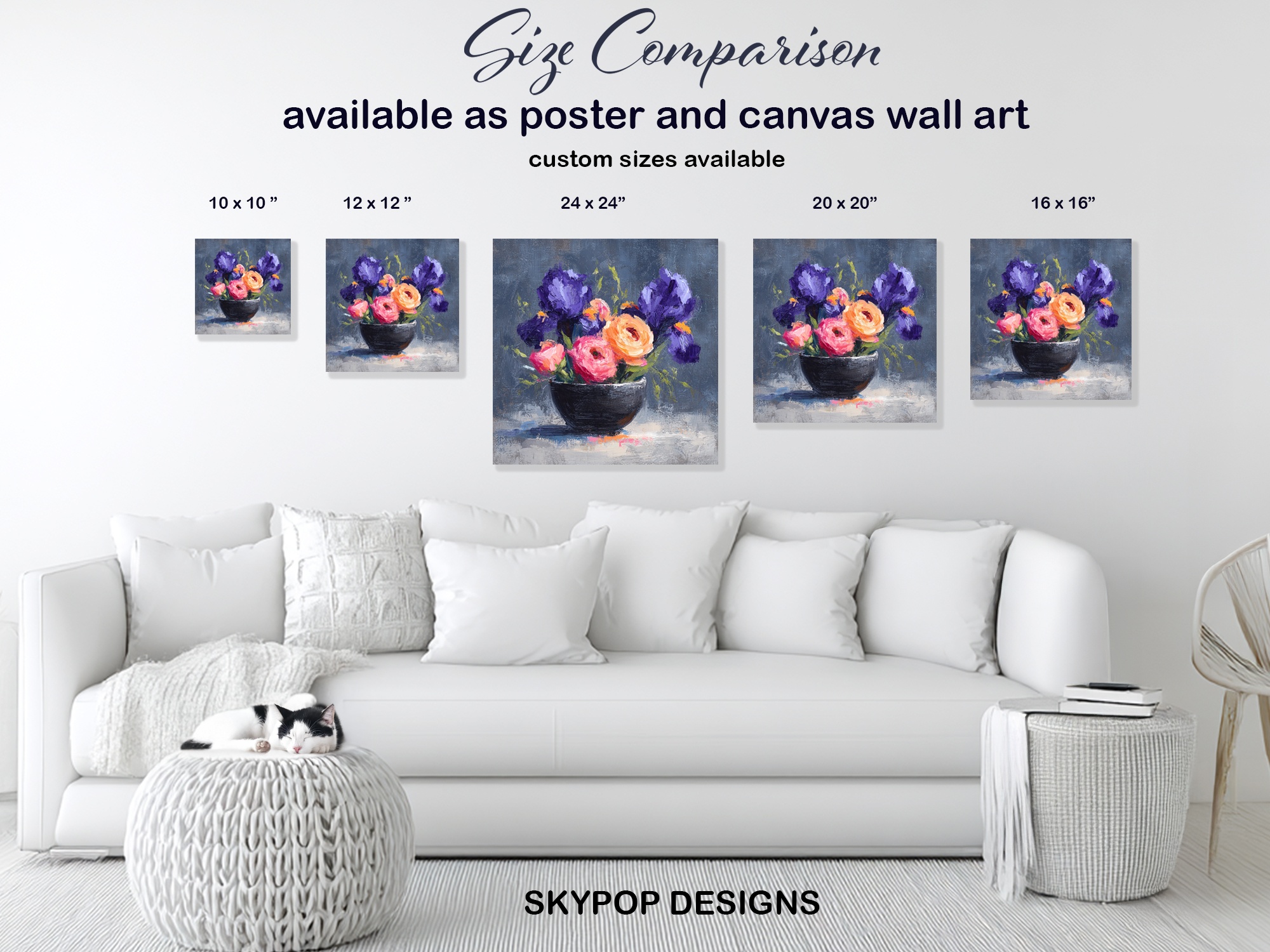 7.jpg Vibrant Iris and Ranunculus Bouquet Art