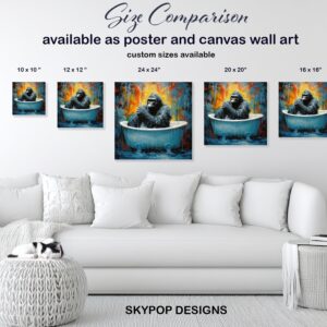 Gorilla Art Canvas or Poster