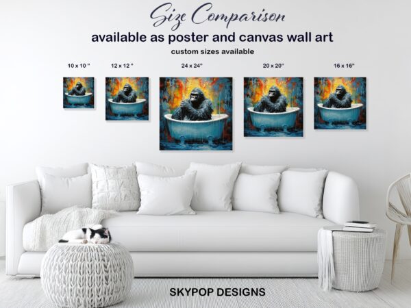 Gorilla Art Canvas or Poster