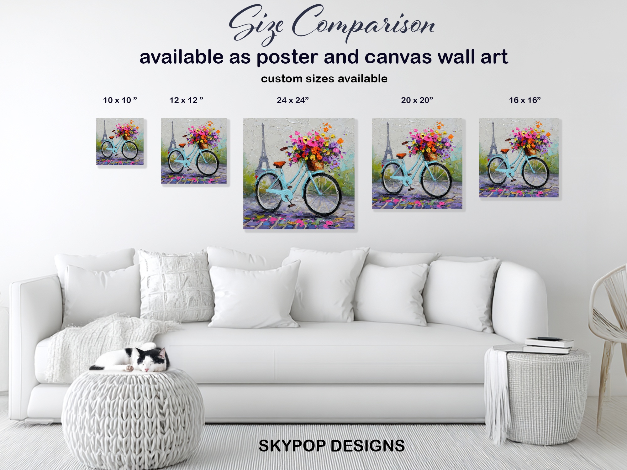 7.jpg Paris Bicycle Blooms Art
