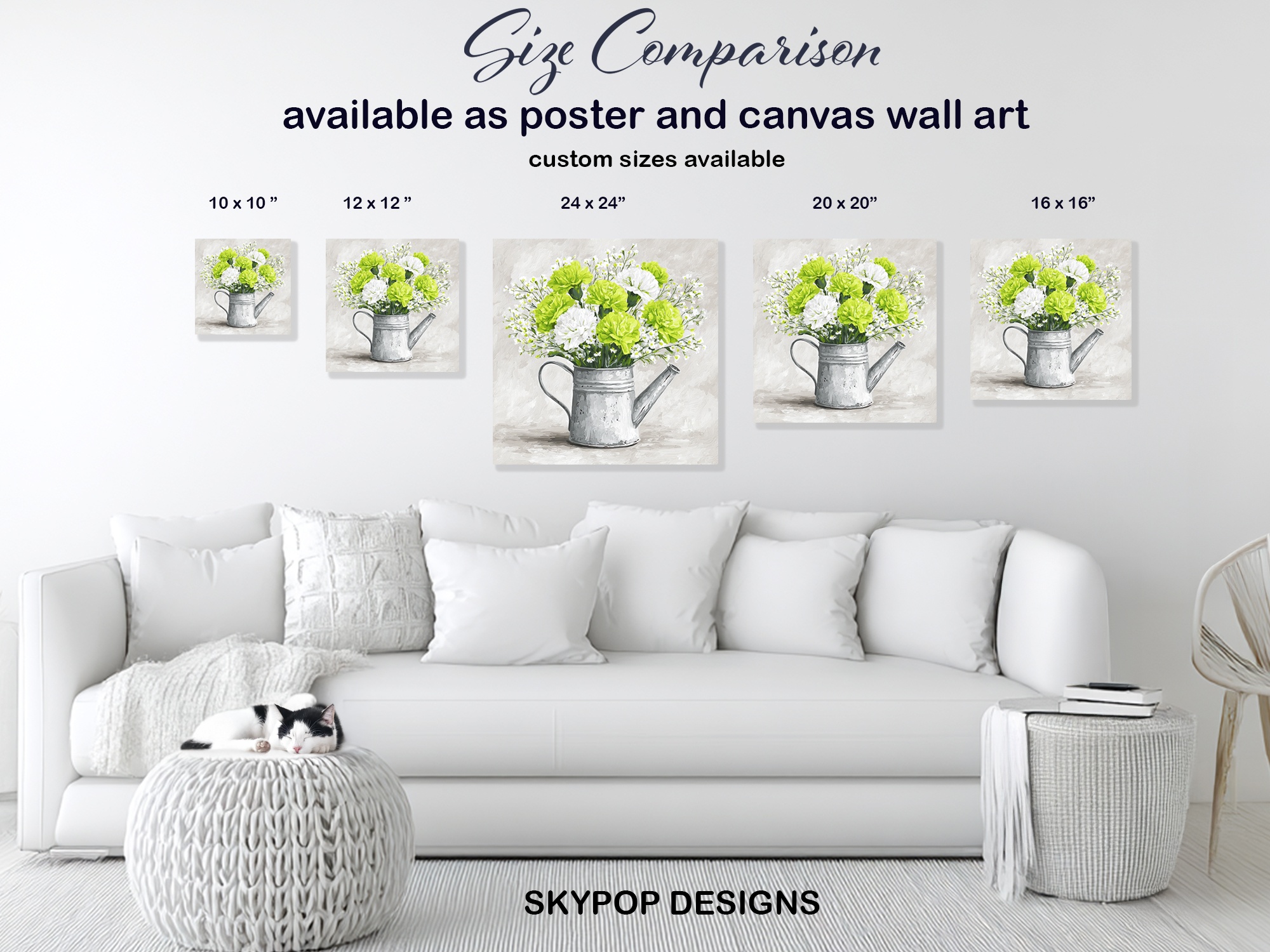 7.jpg Spring Watering Can Bouquet Art