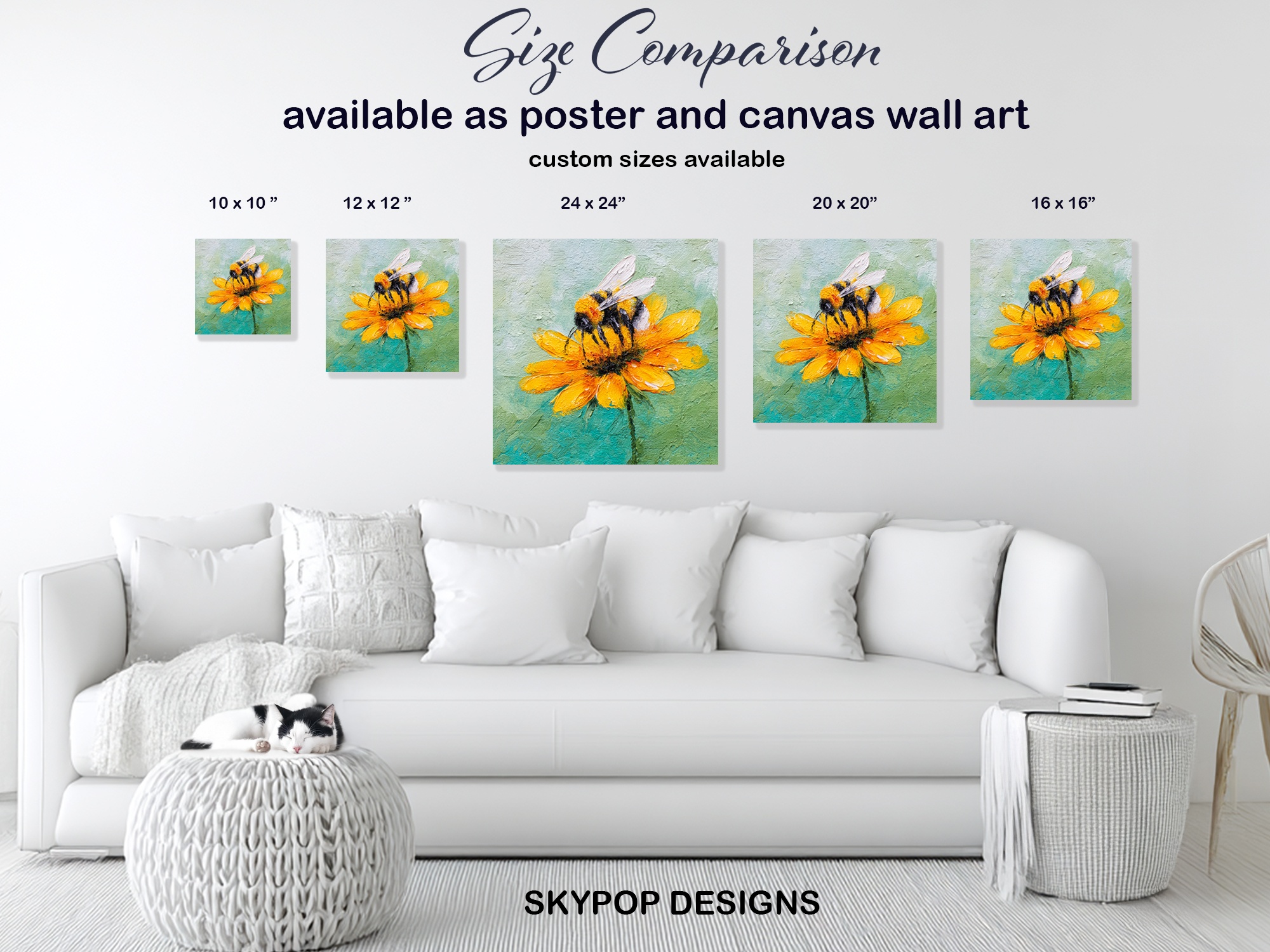 7.jpg Bee Sunflower Art