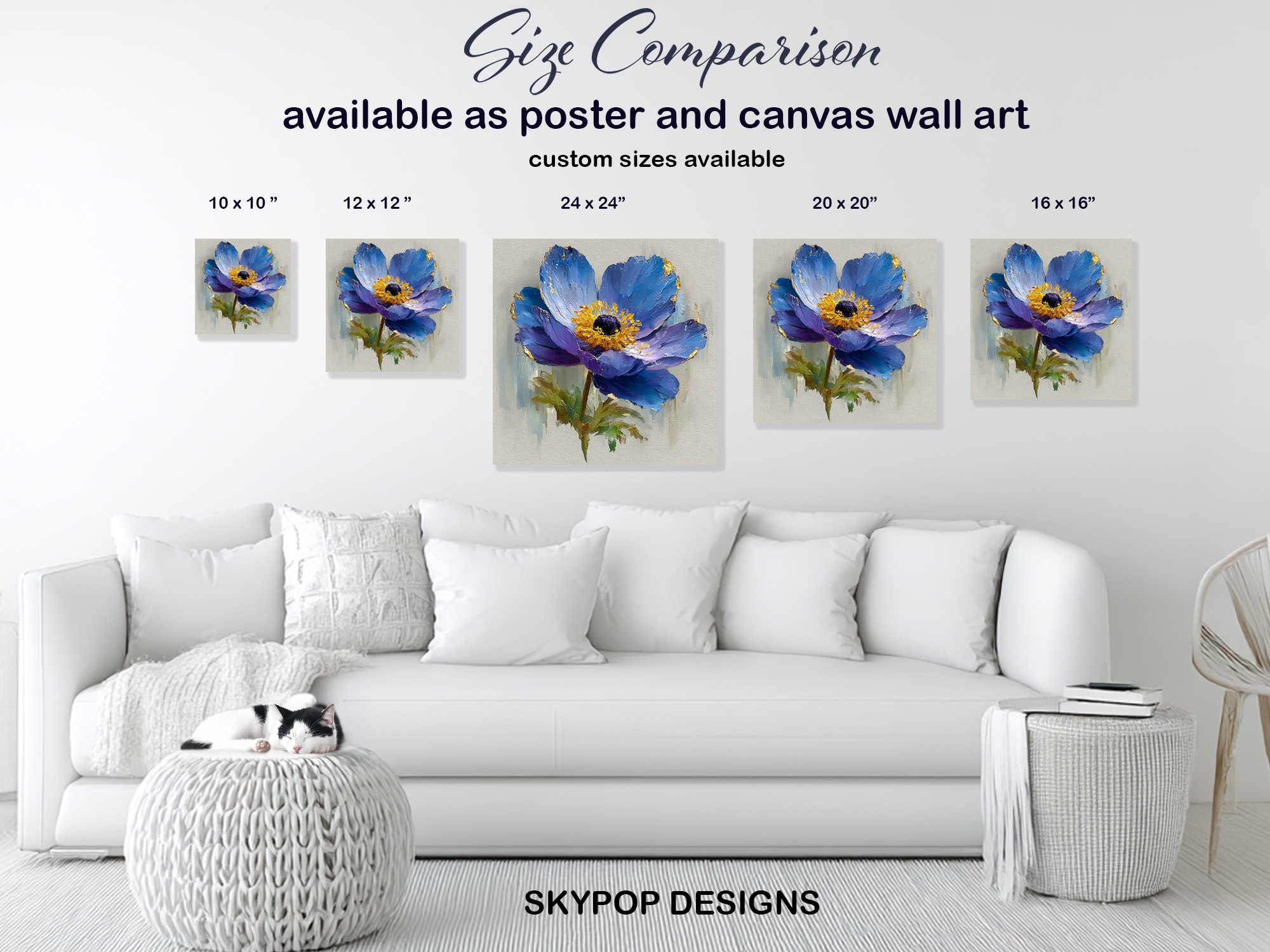 7.jpg Blue Anemone Flower Art