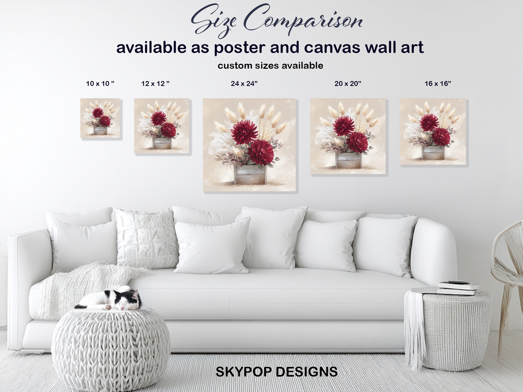 7.jpg Burgundy Dahlia Bouquet Art