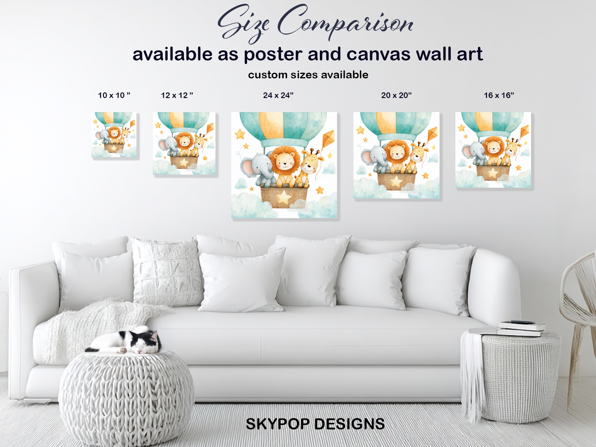 7.jpg Elephant Lion Giraffe Art