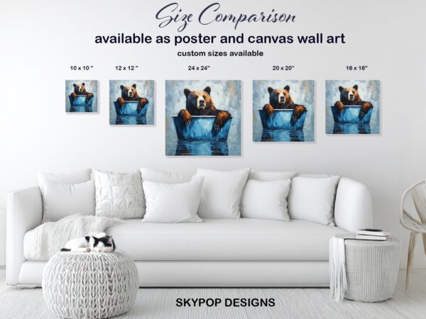 Bear Bath Time Art