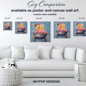 Flamingo Spa Day Art