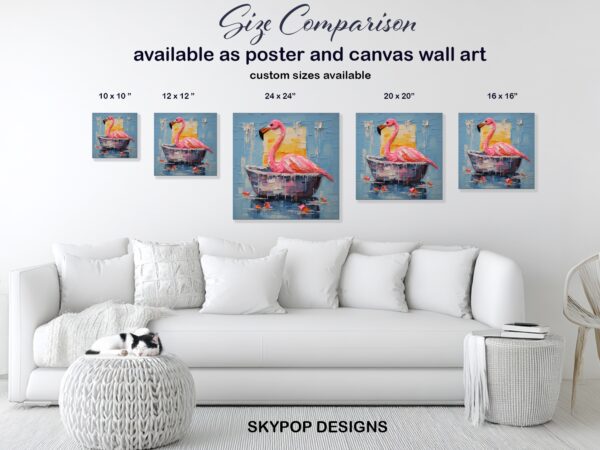 Flamingo Spa Day Art