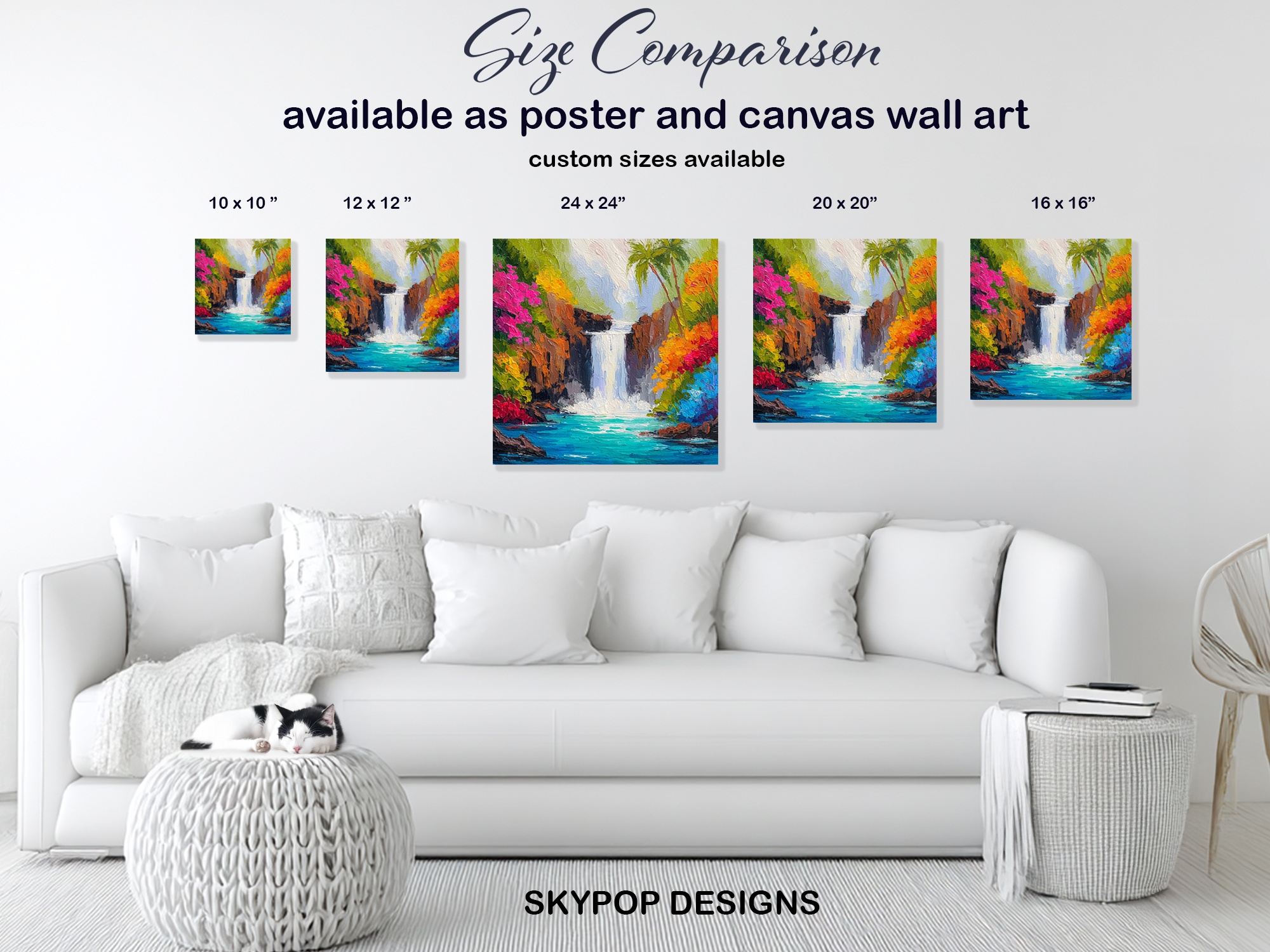 7.jpg Tropical Waterfall Paradise Art