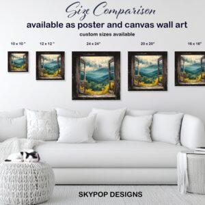 Mountain Window View Art