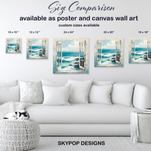 Ocean Window View Art