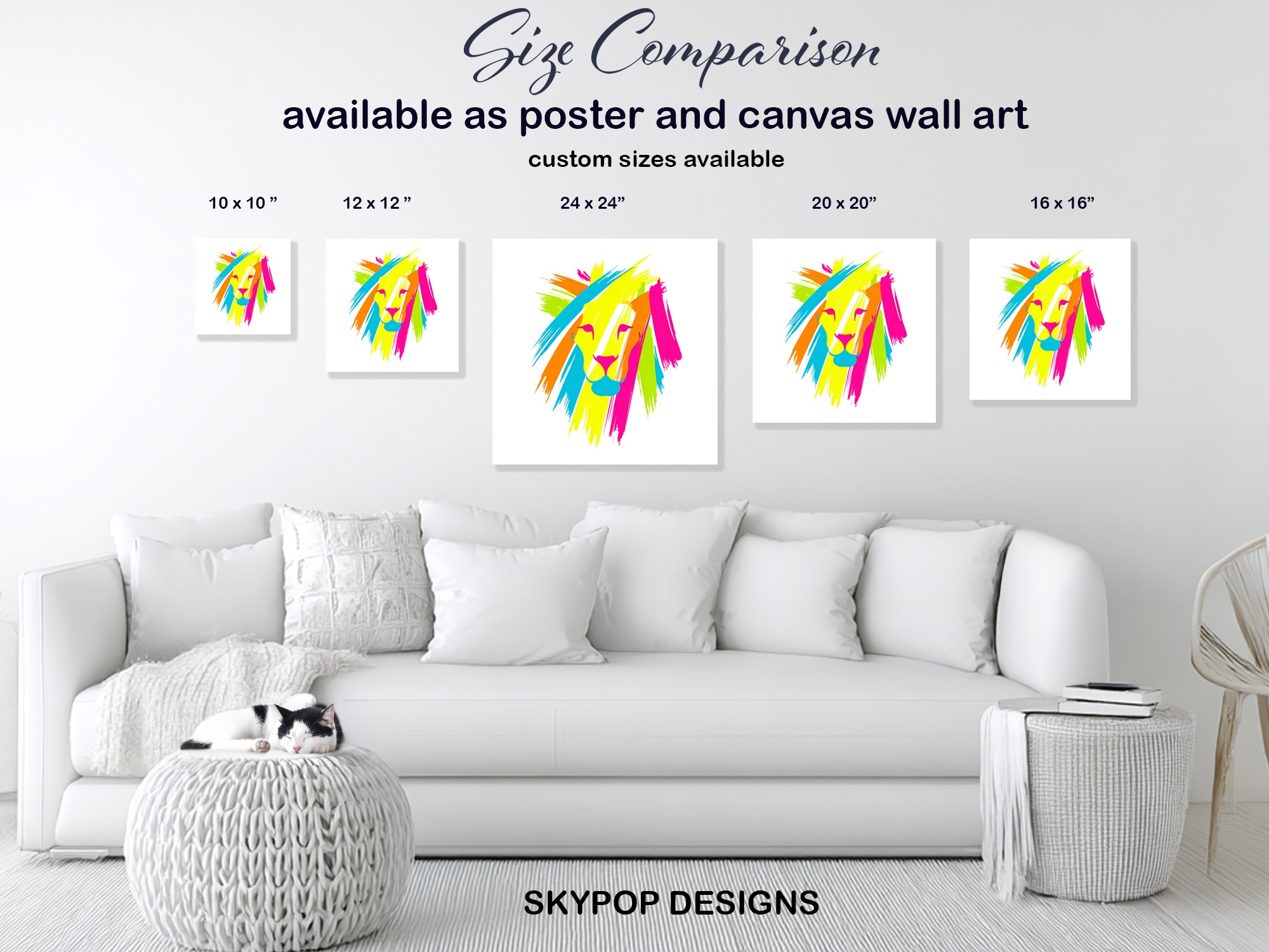 7.jpg Colorful Lion Art