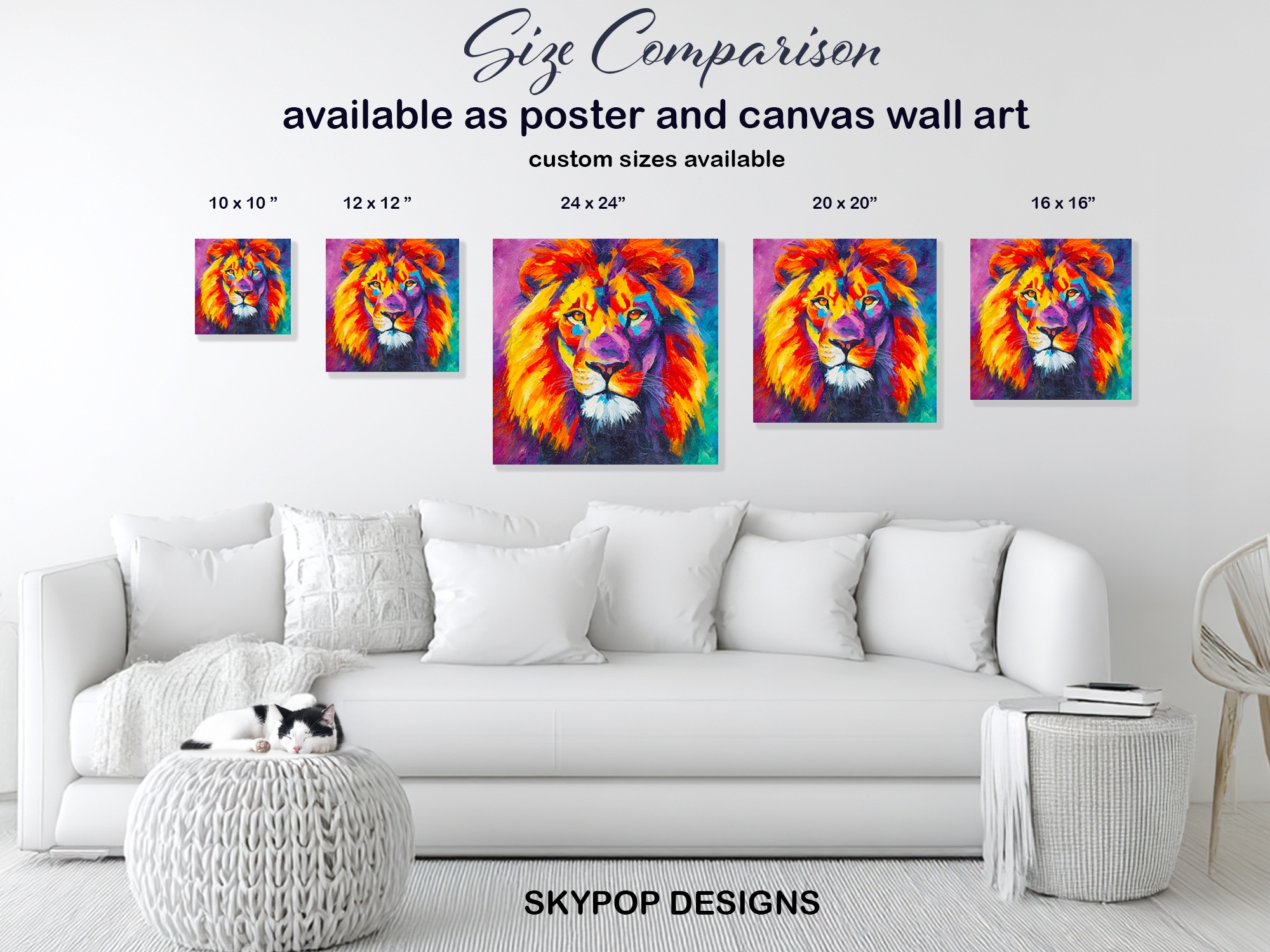 7.jpg Colorful Lion Art