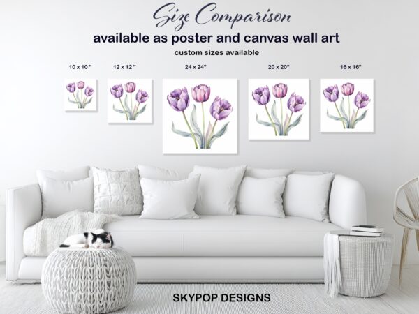 Purple Tulip Art