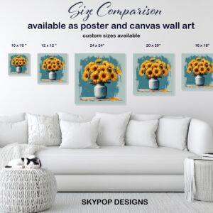 Sunflower Vase Art