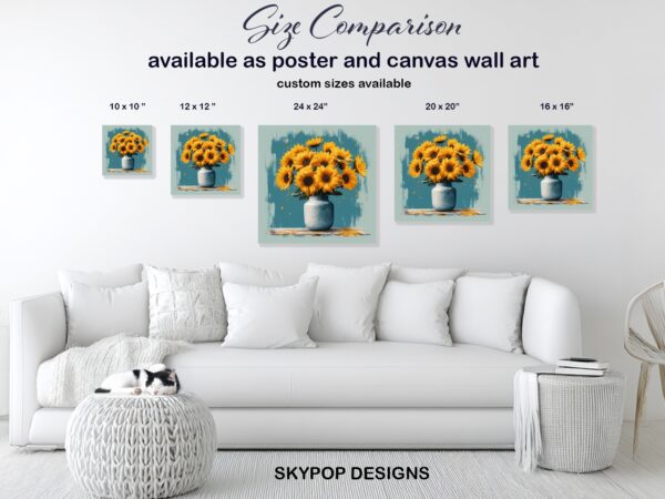 Sunflower Vase Art