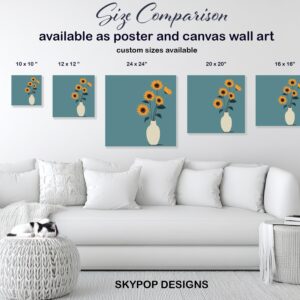 Sunflower Vase Art