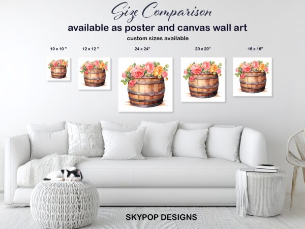 Roses in Barrel Art