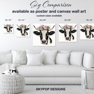 Highland Cow Rose Art