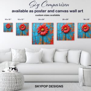 Red Daisy Art