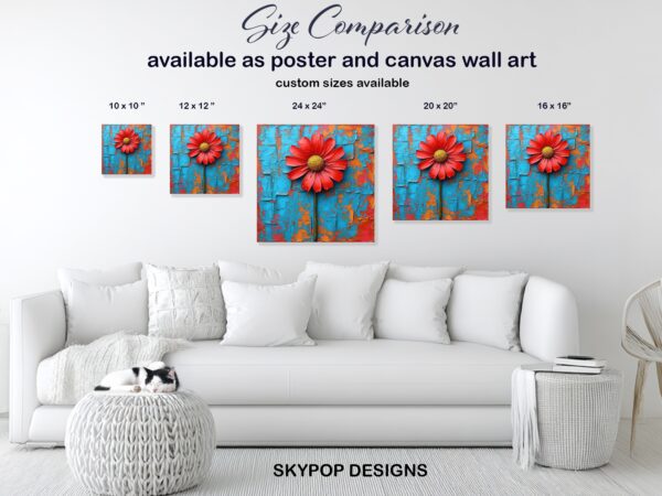 Red Daisy Art