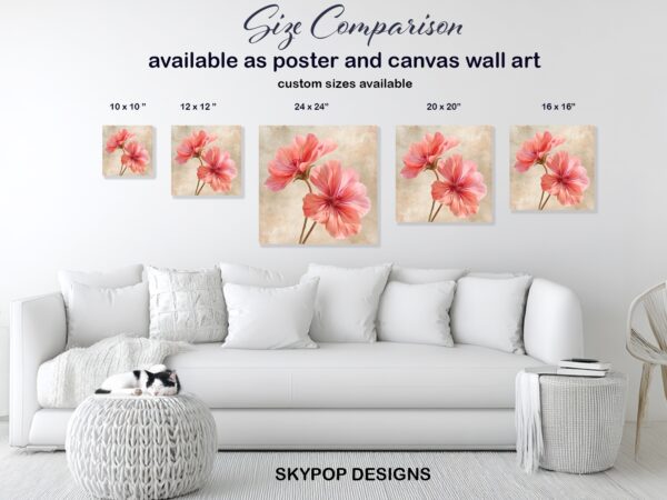Geranium Blooms Art