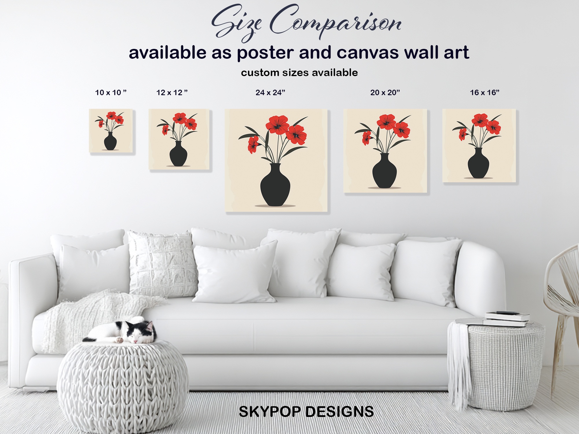 7.jpg Red Petunia Vase Art