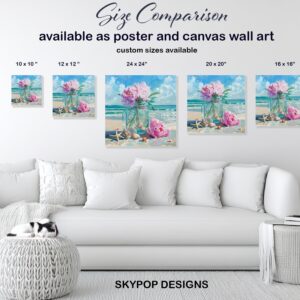 Peony Seashell Art