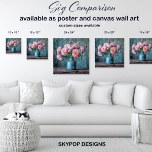 Pink Peonies Vase Art