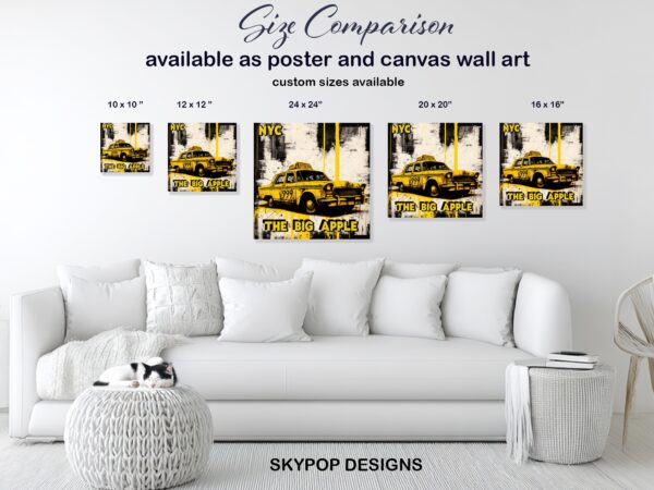 NYC Yellow Cab The Big Apple Art