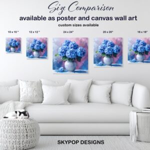 Blue Hydrangea Blooms Art