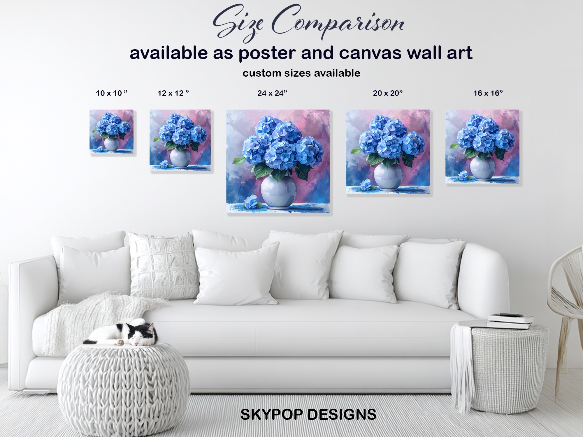 7.jpg Blue Hydrangea Blooms Art