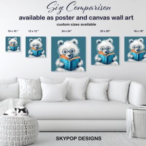 Bear Reading Book Art