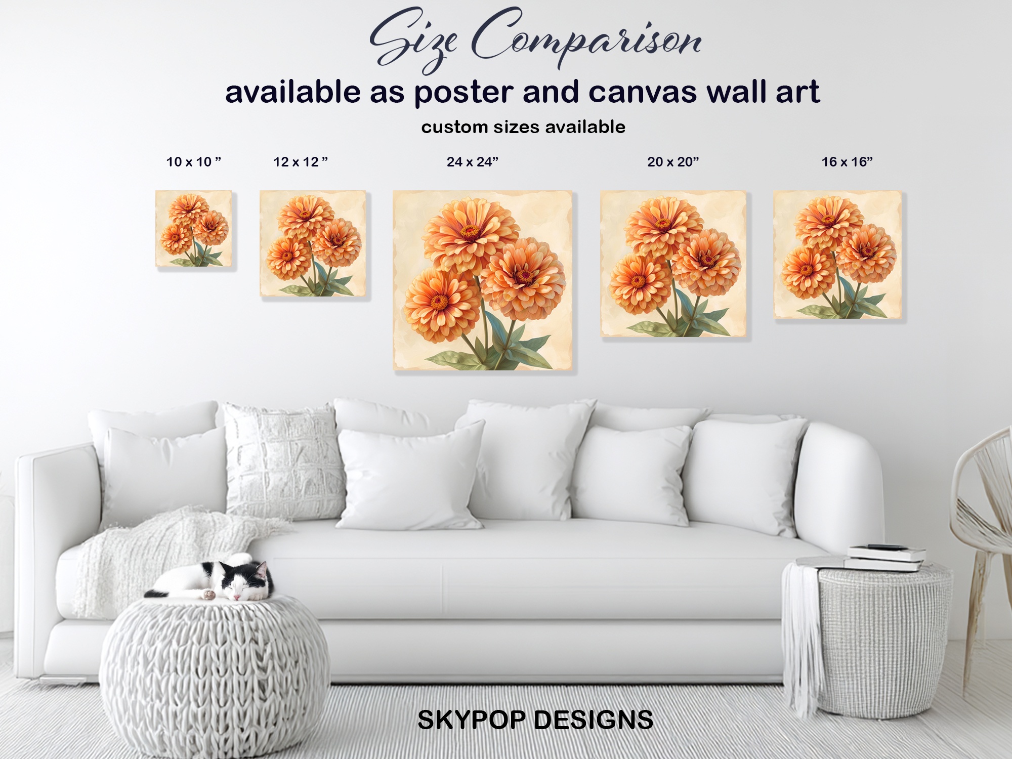 7.jpg Zinnia Flowers Art