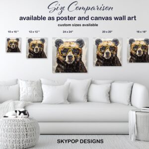 Hipster Bear Art